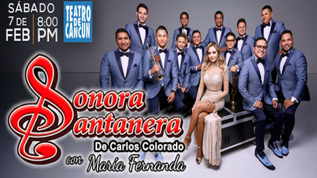 La Sonora Santanera de Carlos Colorado con María Fernanda en Cancún