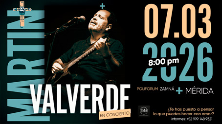 Martin Valverde en concierto en Mérida